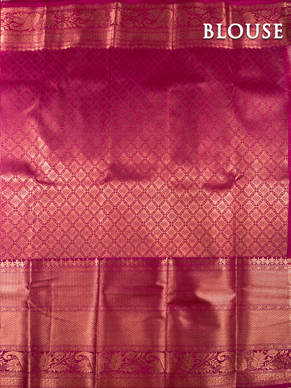 Dual color of pink kanchipuram silk saree