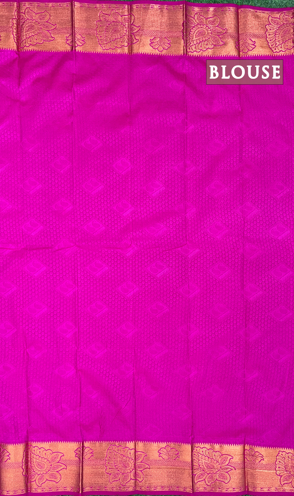 Dual shade of green and pink semi silk saree