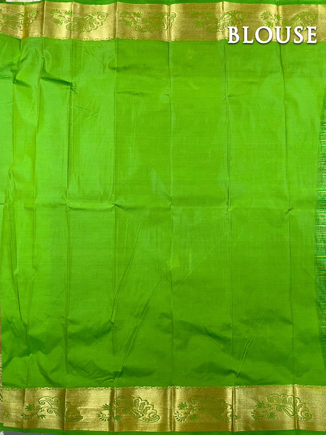 Green electronic jacquard kanchipuram korvai silk saree