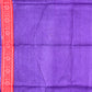 Red and violet embroidered cotton saree