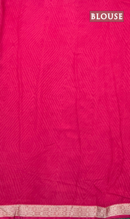 Pink georgette saree