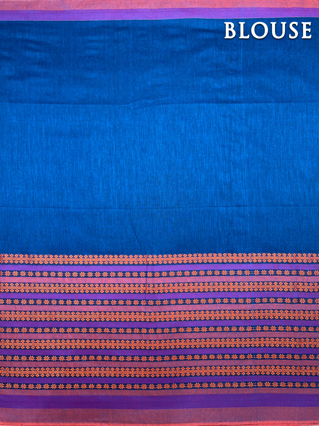 Blue and orange begumpuri cotton saree