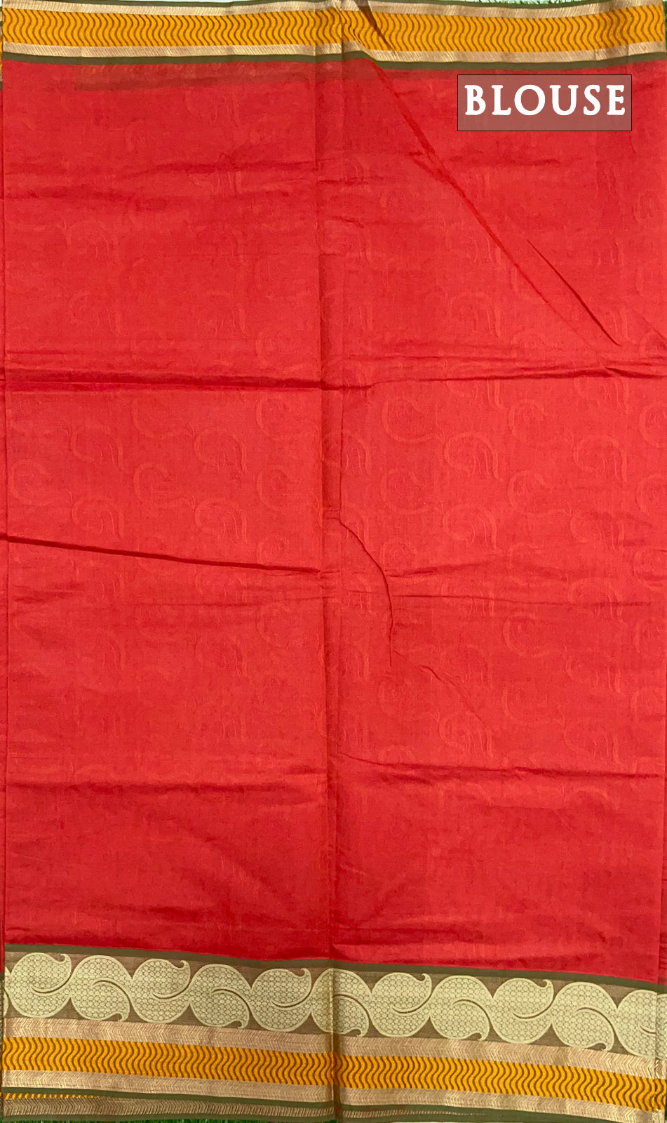 Red pure rich cotton saree