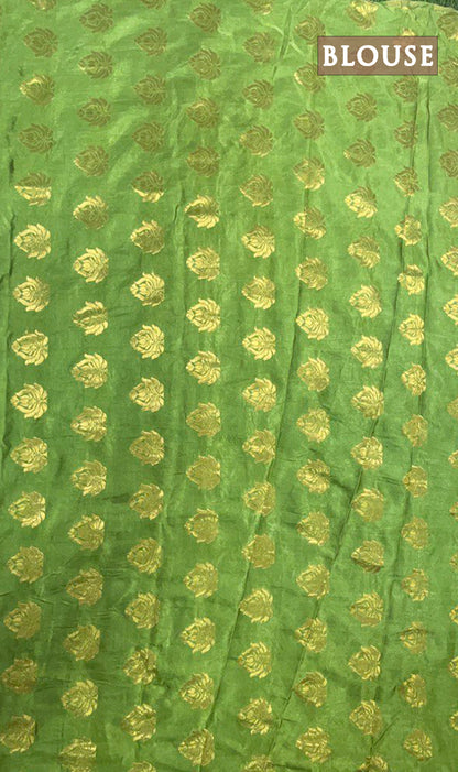 Green georgette saree