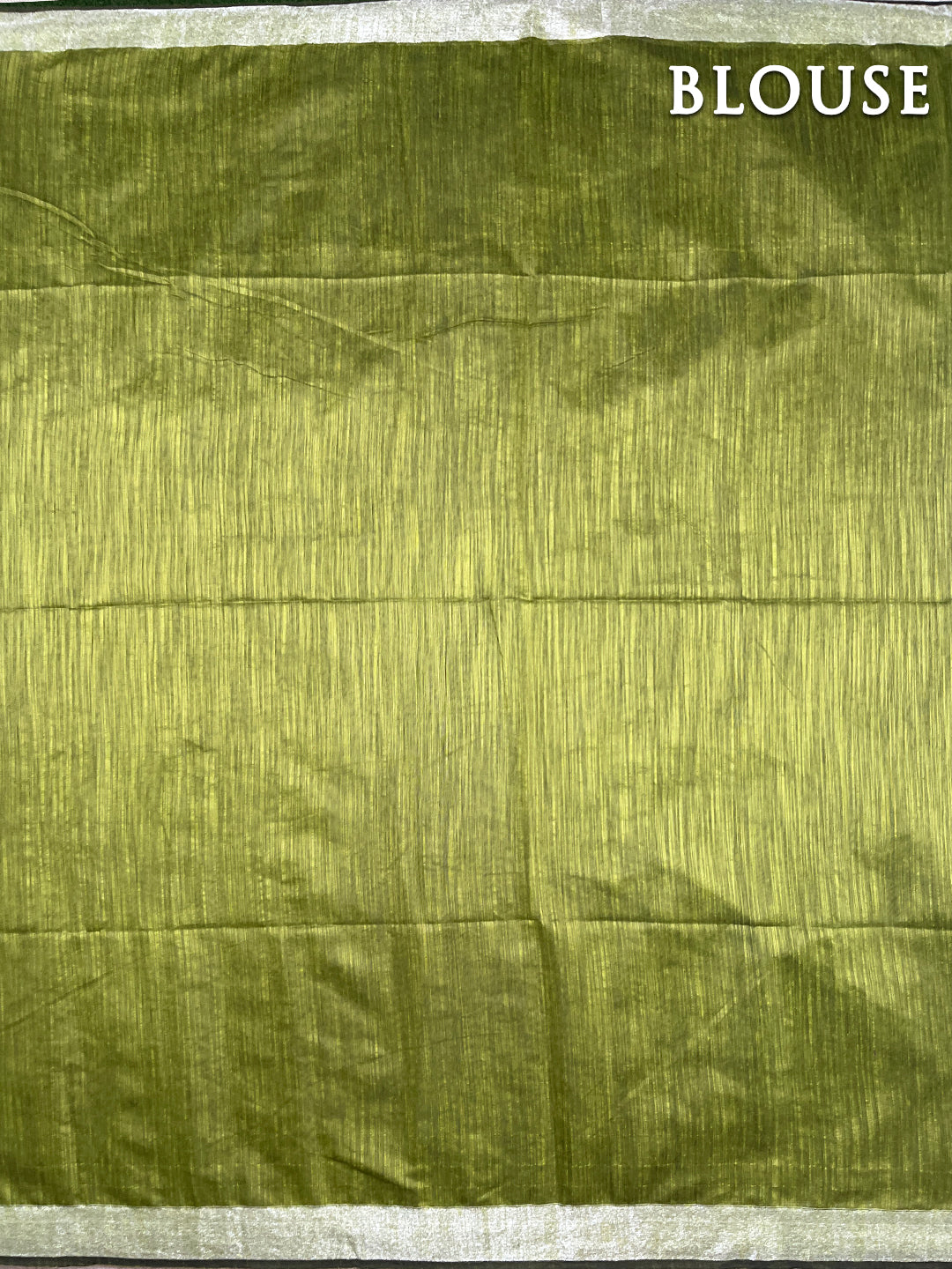 Henna green cotton linen saree