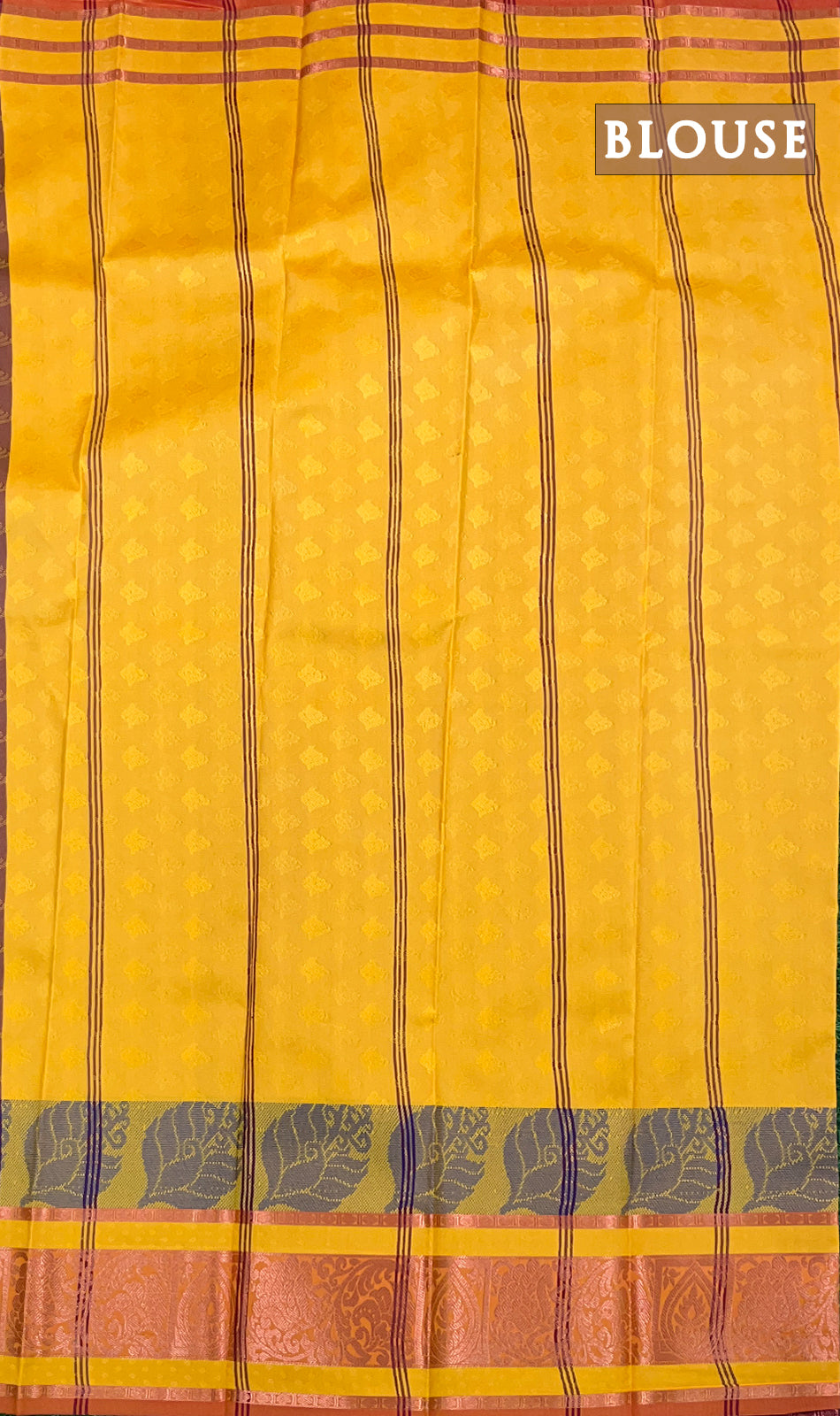 Maroon and yellow semi silk saree