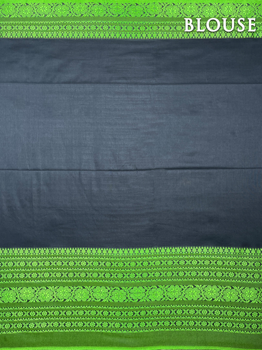 Black and green begumpuri cotton saree