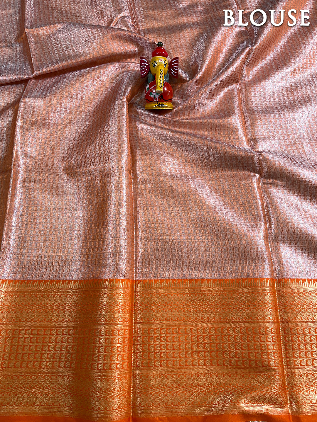 Dual color of beige banarasi tissue saree