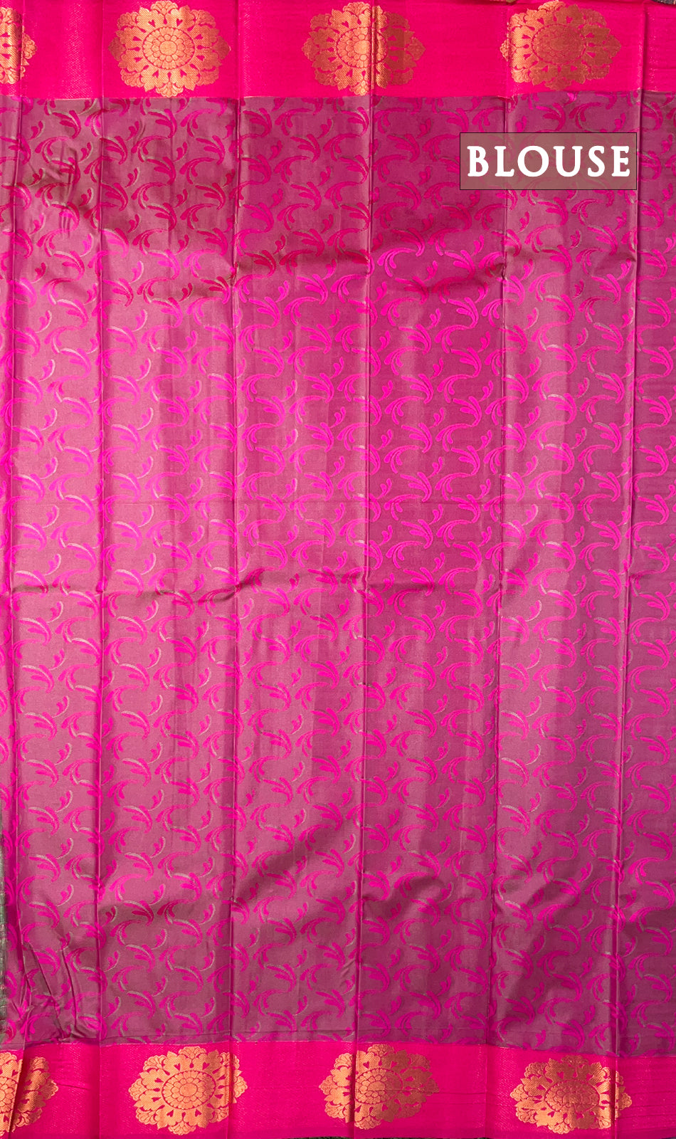 Dual shade of turquoise and pink semi silk saree