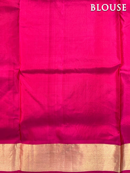 Yellow kanchipuram pure soft silk saree