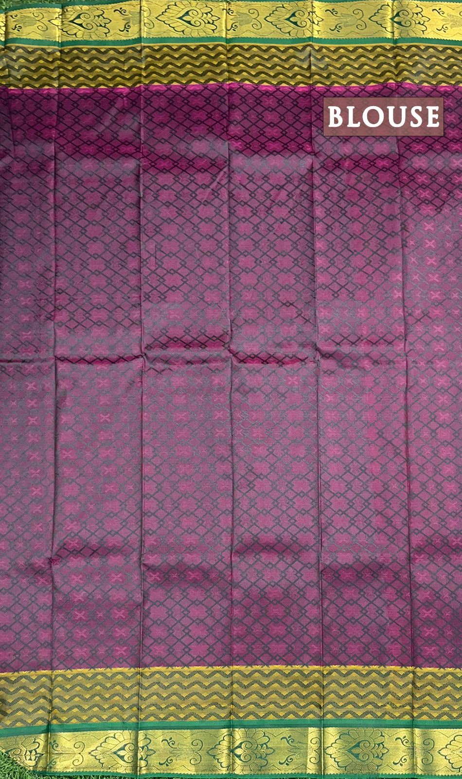 Beet red and dark pink semi silk saree