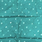 Turquoise cotton saree with handmade bandhini