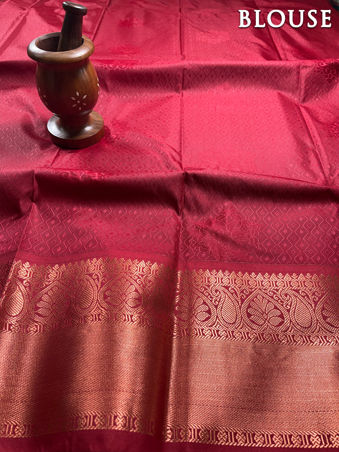 Turquoise kanchipuram silk saree