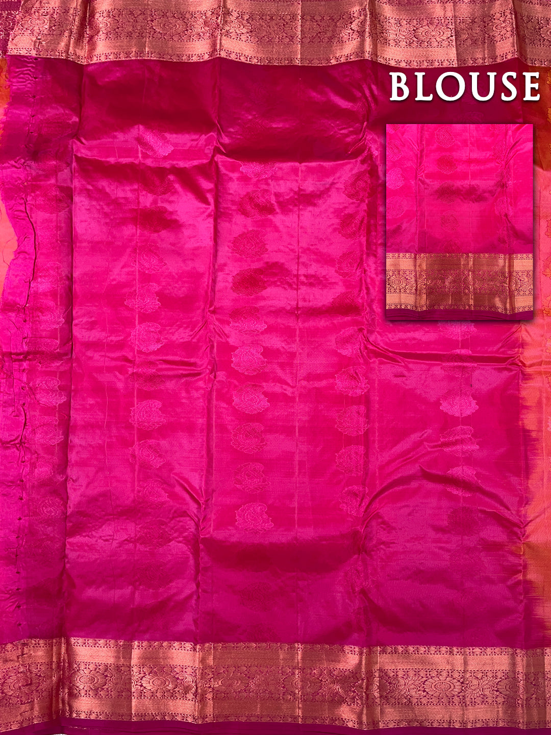 Dual color of red kanchipuram pure silk saree