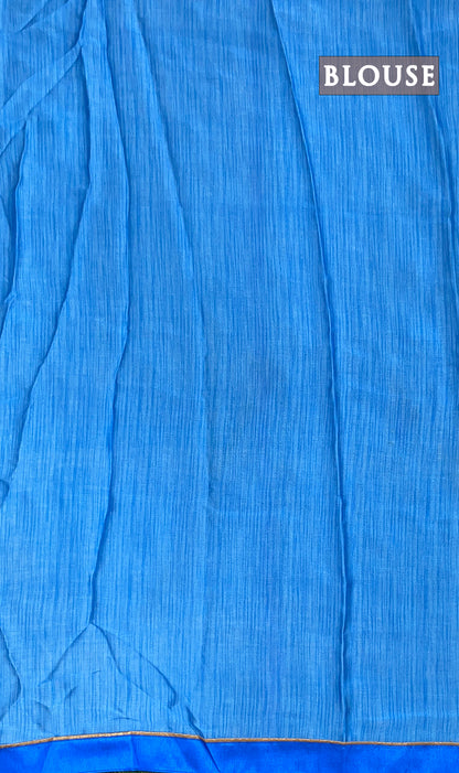 Turquoise blue georgette saree