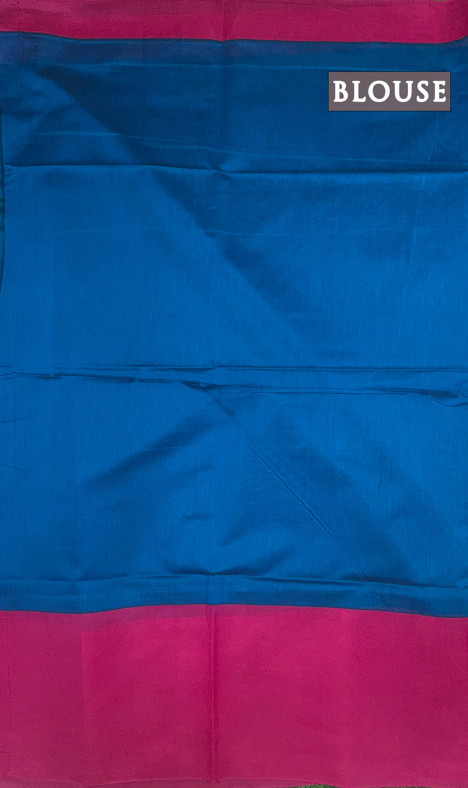 Blue and pink chanderi silk cotton saree