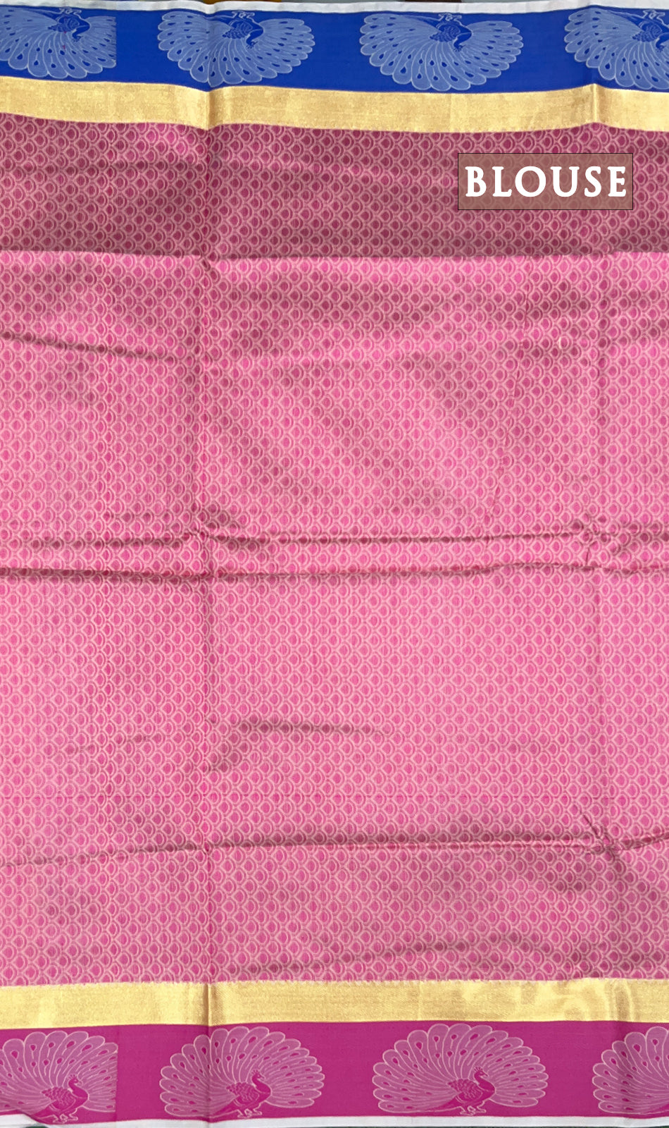 Peach and pink chanderi silk cotton saree