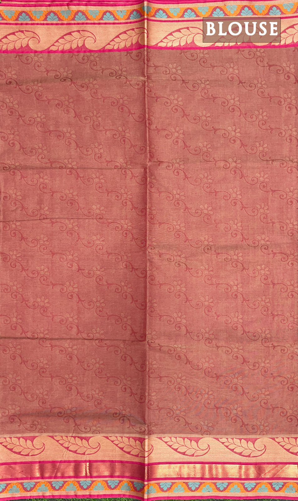 Double tone of pink shade pure rich cotton saree