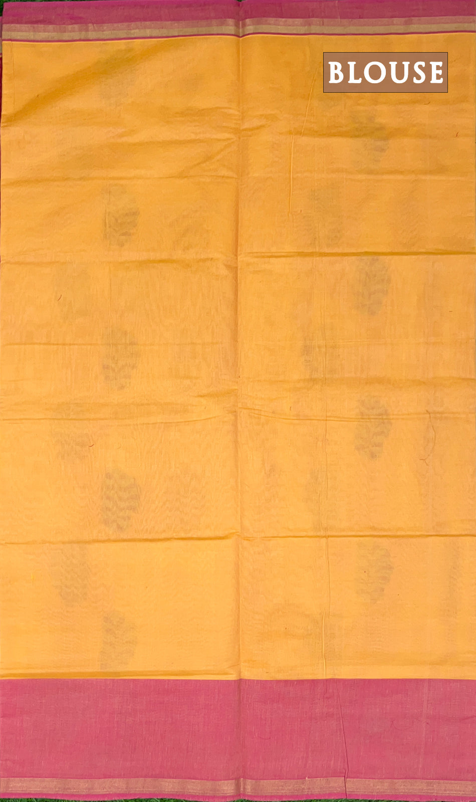 Yellow pure rich cotton saree