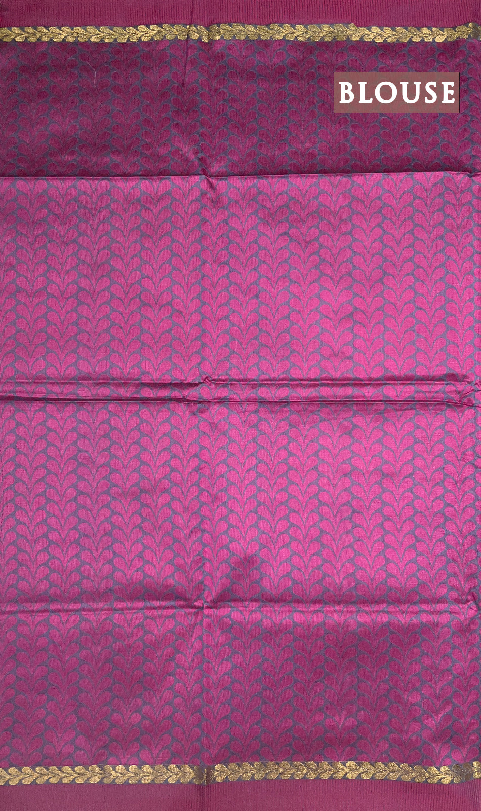 Grey and pink chanderi silk cotton saree