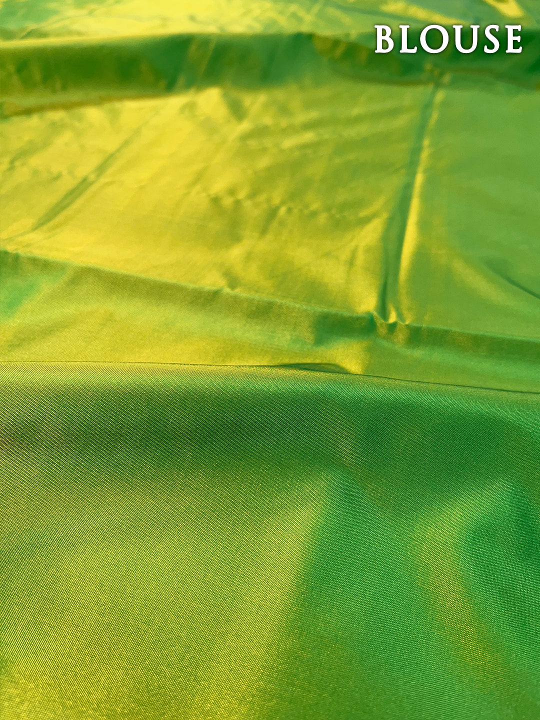 Dual color of henna green and green kanchipuram semi soft silk saree