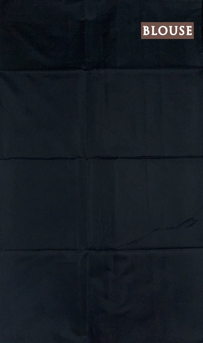 Black chanderi silk cotton saree