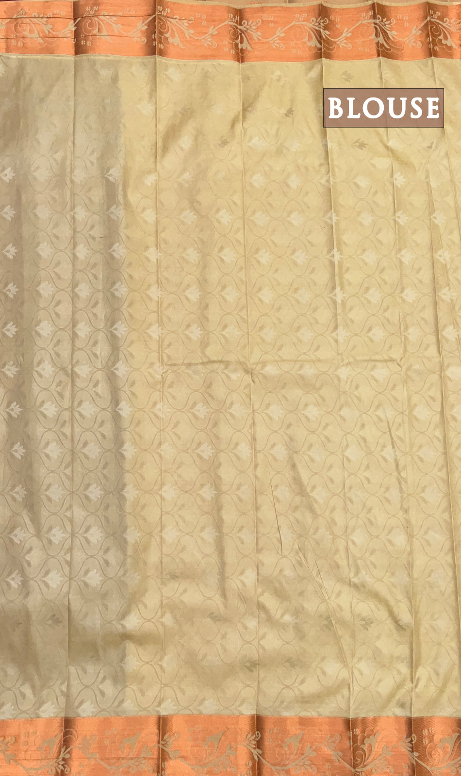Dual shade of Maroon and sandal semi silk saree