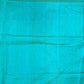 Turquoise blue chanderi silk cotton saree