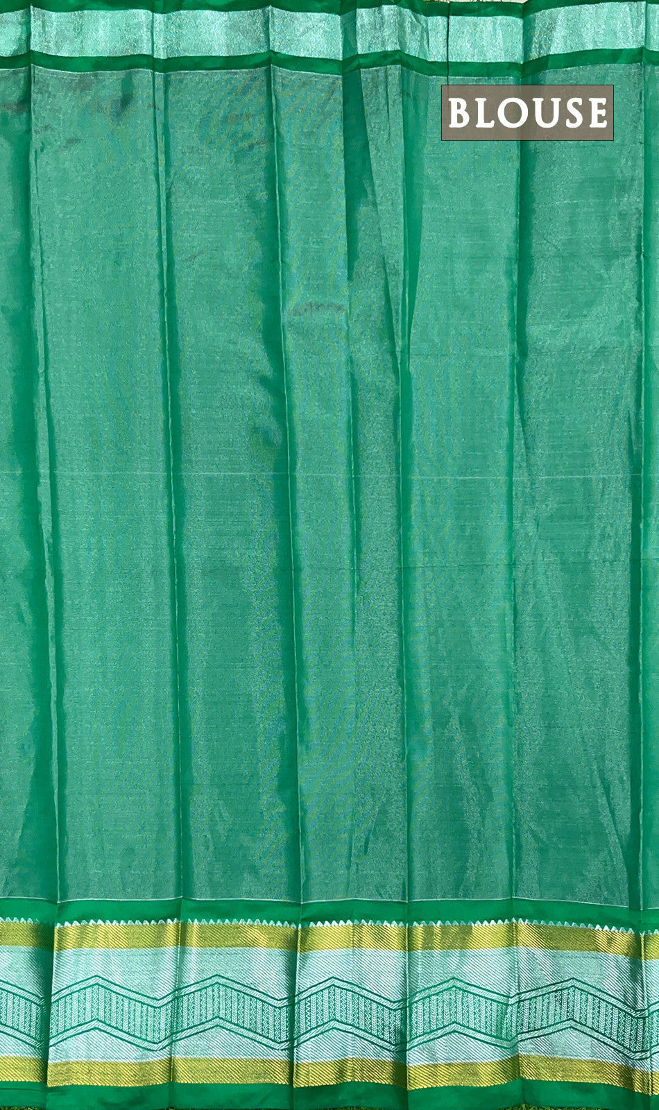 Purple and green tissue semi silk saree