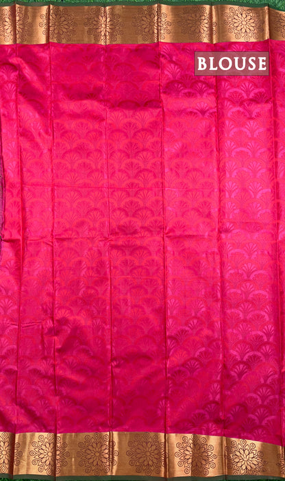 Dual shade of purple and pink semi silk saree