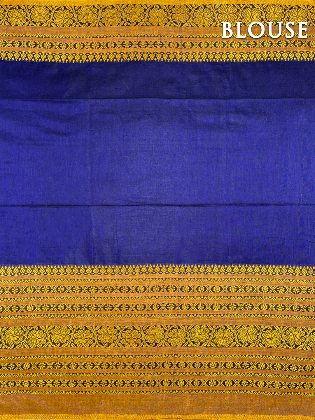 Blue and yellow begumpuri cotton saree