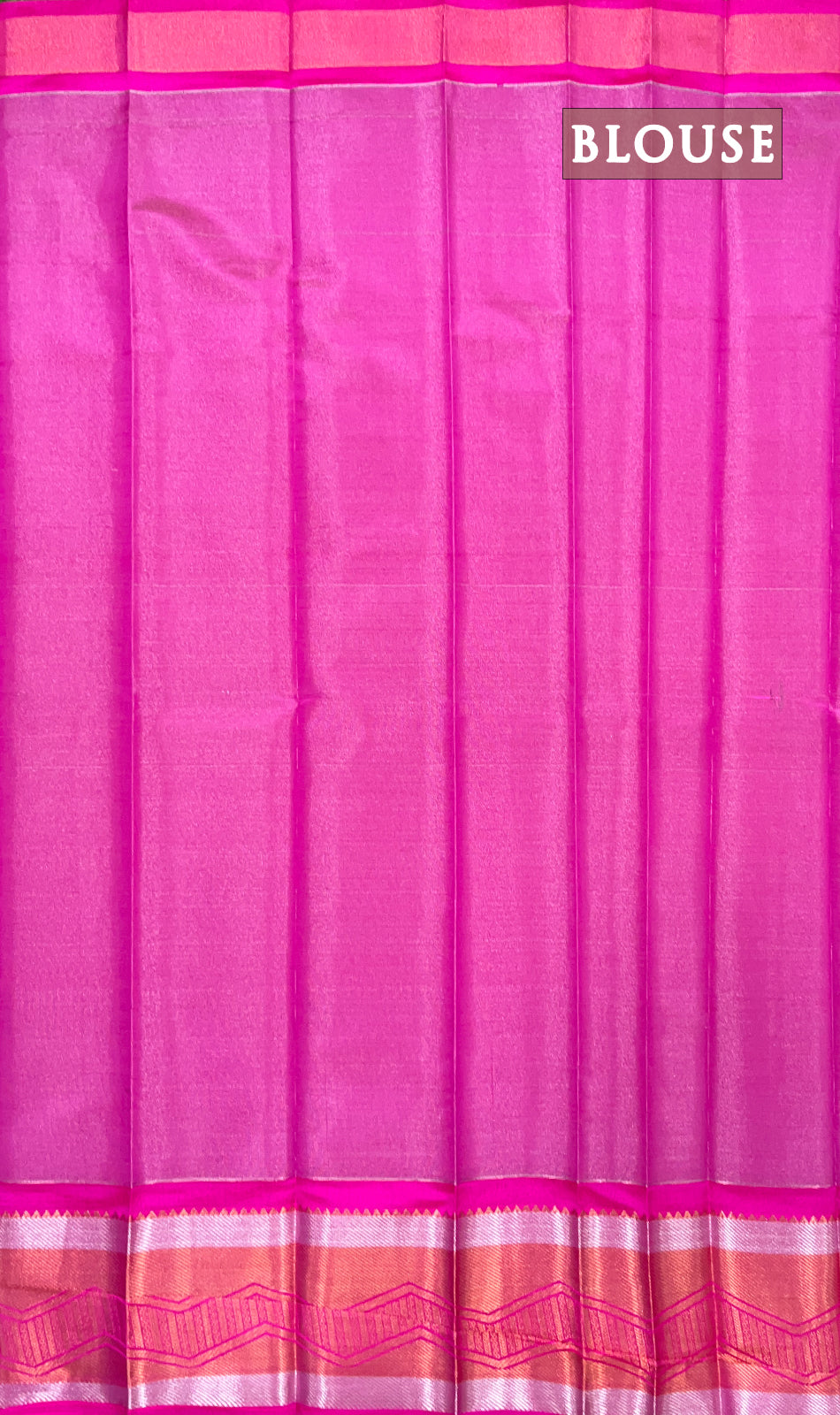 Ink blue and pink tissue semi silk saree