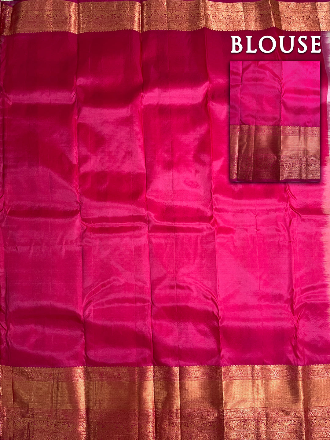 Dual color of pink kanchipuram pure silk saree