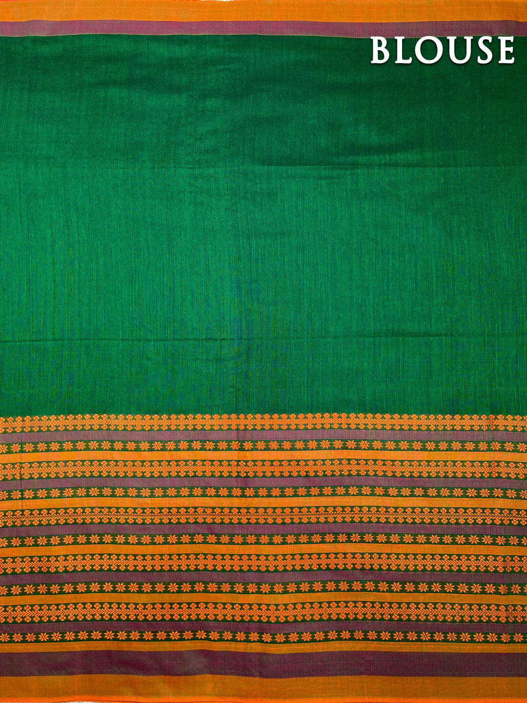 Green and orange begumpuri cotton saree