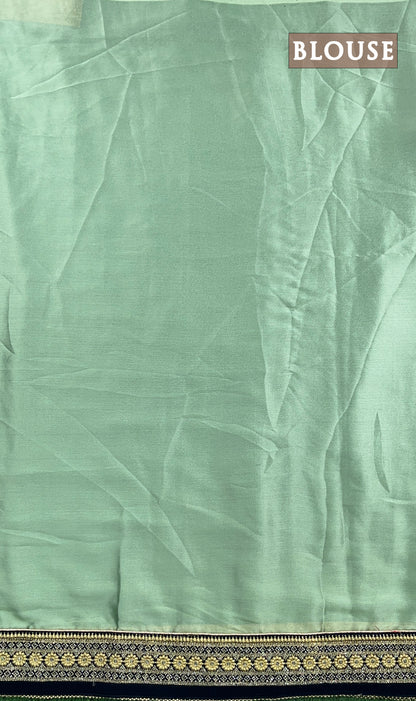 Pista green georgette saree