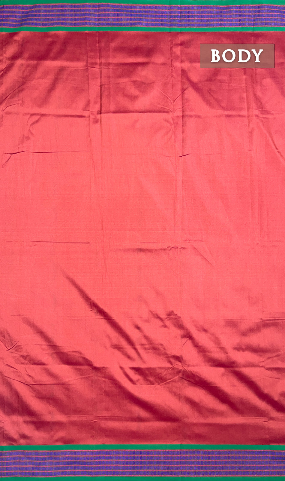 Dual shade of brick color and purple gujarat silk saree