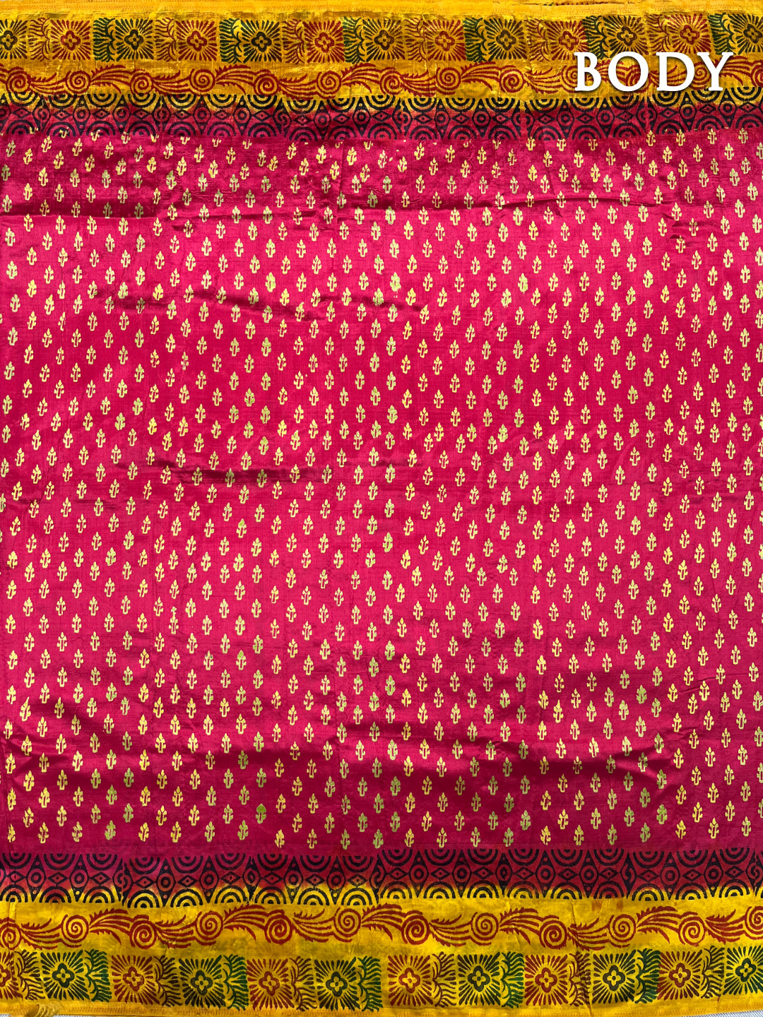 Red semi dupion silk saree
