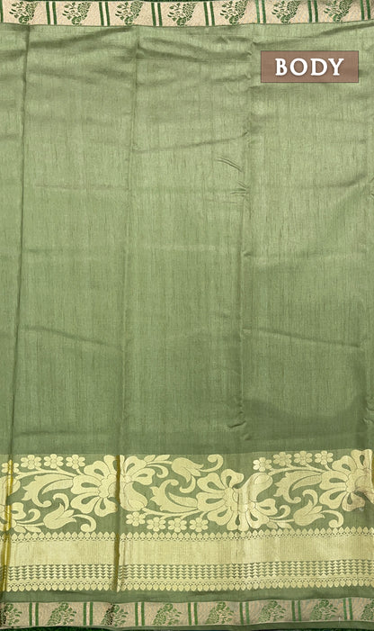 Green georgette saree