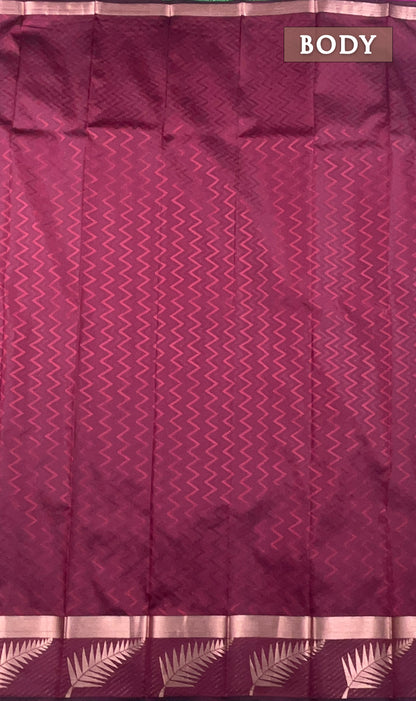 Dual shade of maroon and pink semi silk saree