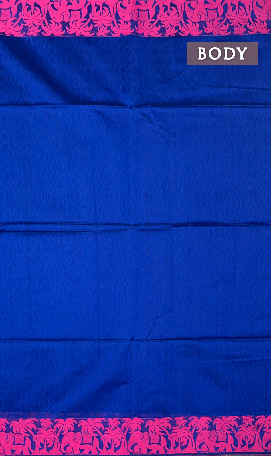 Blue chanderi silk cotton saree