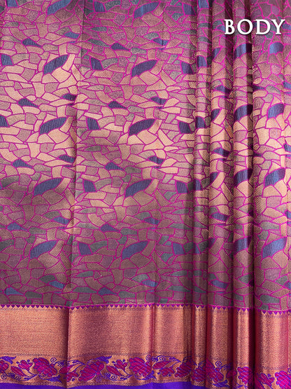 Pink kanchipuram silk saree