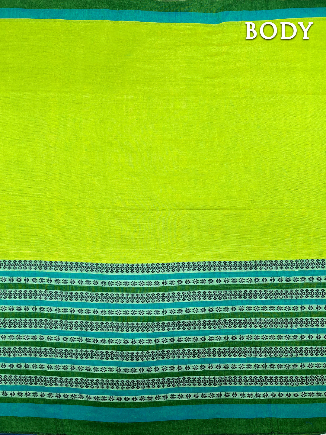 Green and blue begumpuri cotton saree
