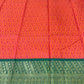 Dual color of orange banarasi kora muslin saree