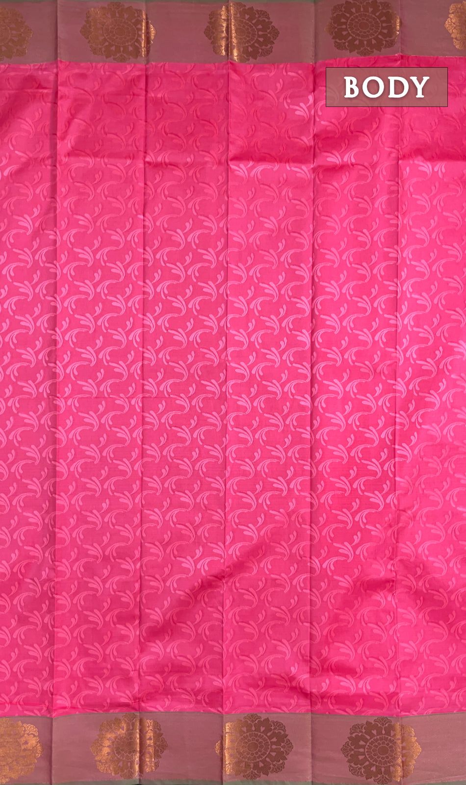 Dual shade of pink and green semi silk saree