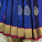 Blue kanchipuram pure soft silk saree