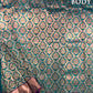 Dual color of green kanchipuram korvai silk saree