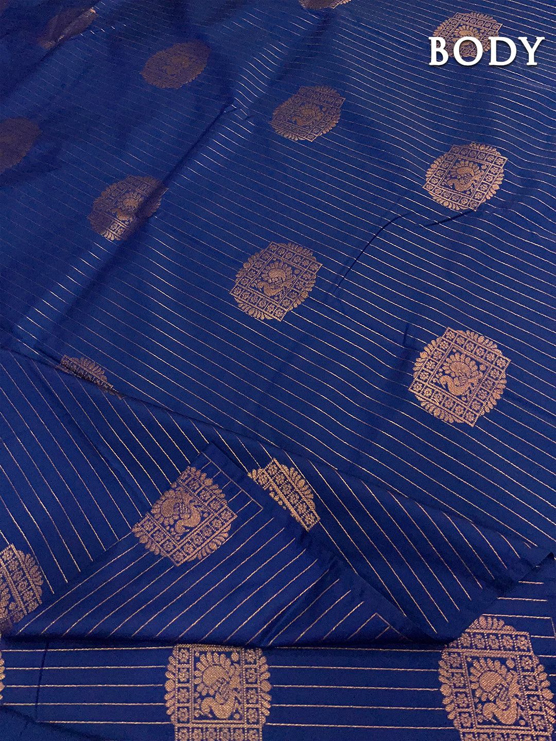 Blue kanchipuram soft silk saree