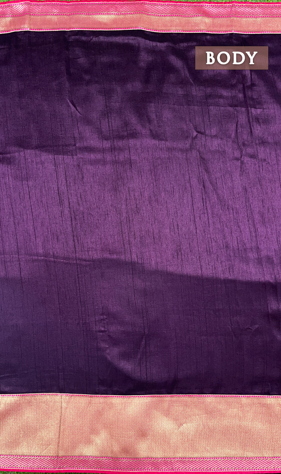 Violet raw silk saree