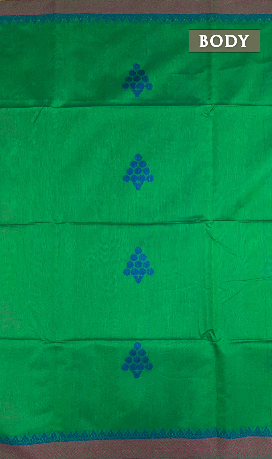 Green chanderi silk cotton saree