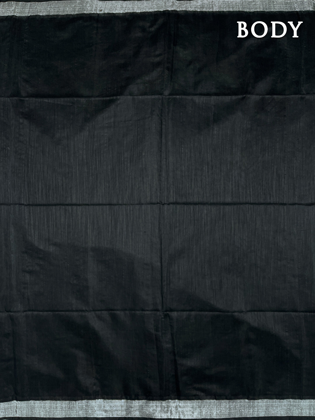 Black cotton linen saree